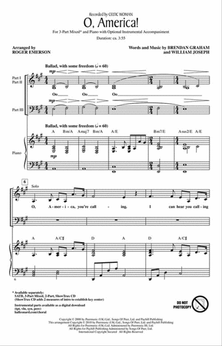 O, America! 3-Part scores gallery preview page 2