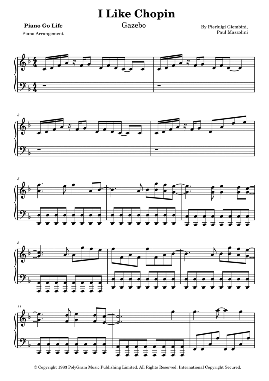 I Like Chopin I Like Chopin Piano Solo scores gallery preview page 1