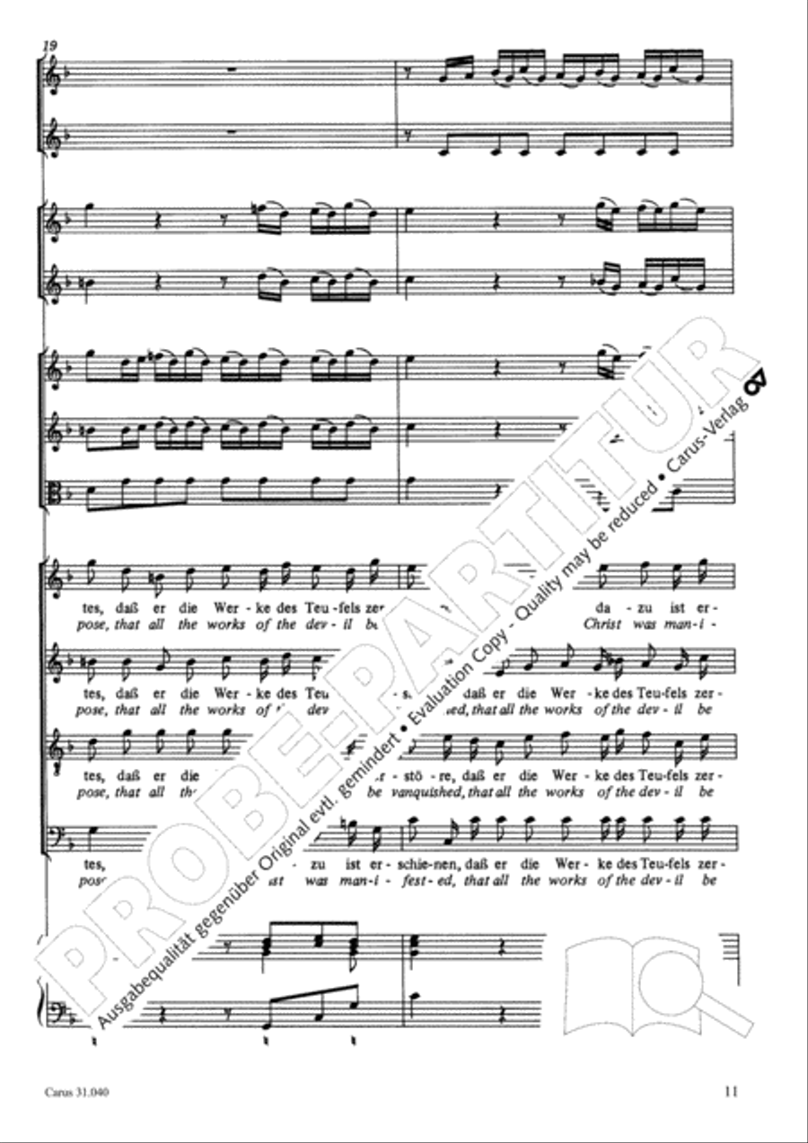 Christ was manifested for this purpose (Dazu ist erschienen der Sohn Gottes) ATB scores gallery preview page 12