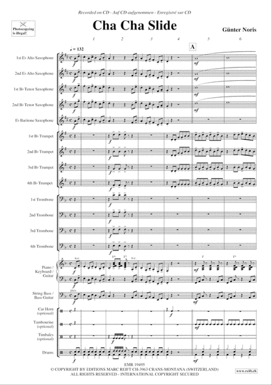 Cha Cha Slide Big Band scores gallery preview page 4