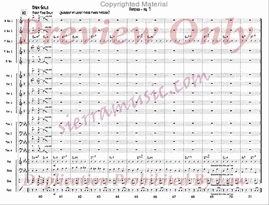 Paprika (MM 1 - Suite Seasonings) Big Band scores gallery preview page 8
