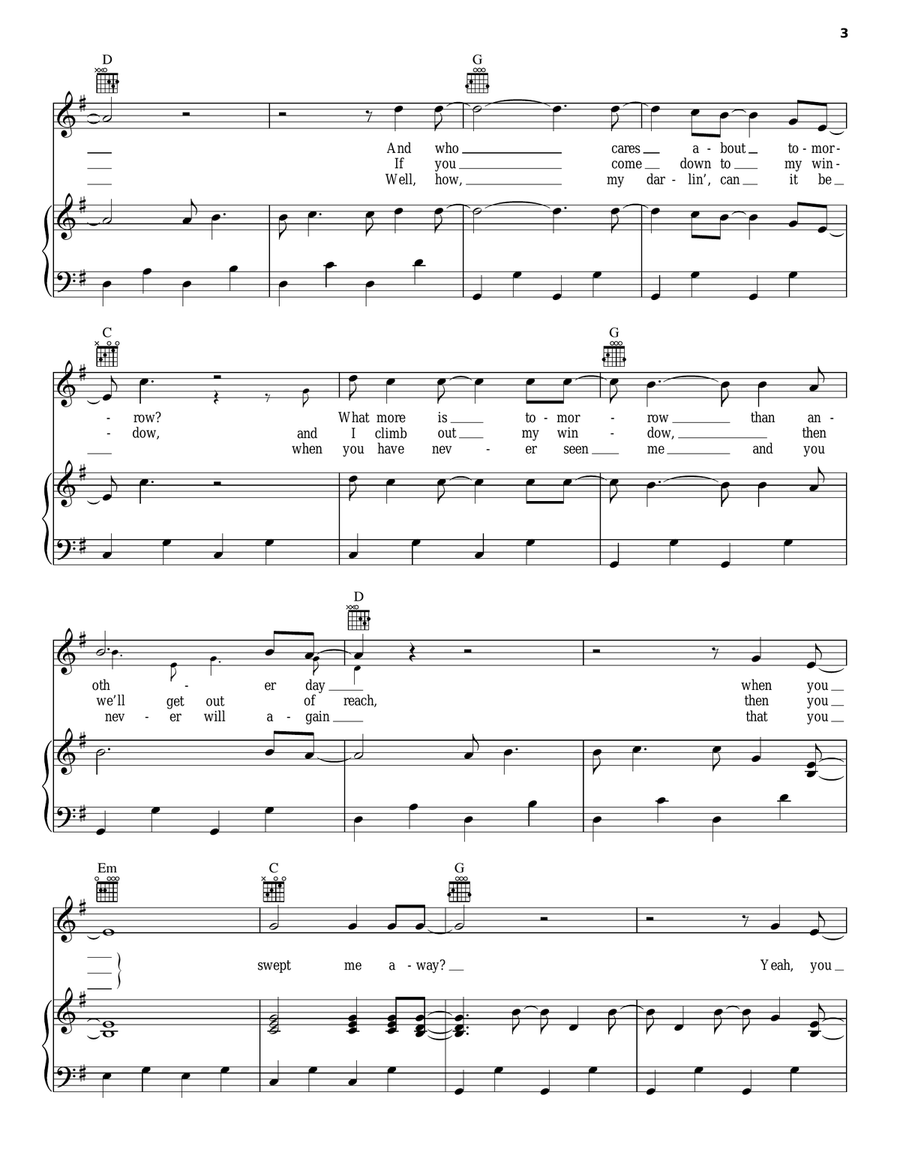 Swept Away Acoustic Guitar scores gallery preview page 3