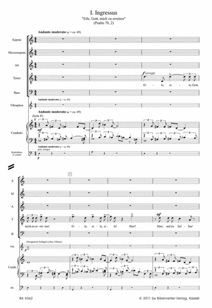 Vesper for Chamber Choir and three Instruments