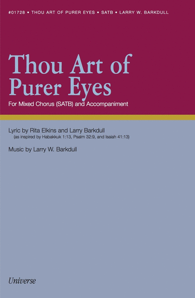 Thou Art of Purer Eyes - SATB image number null