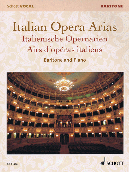 Italian Opera Arias Baritone And Piano