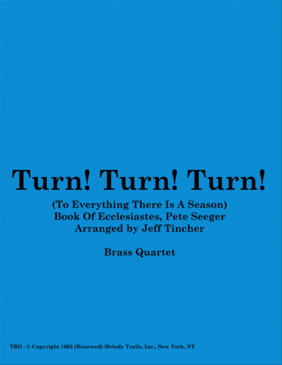 Turn! Turn! Turn! (to Everything There Is A Season) Brass Ensemble scores gallery preview page 1