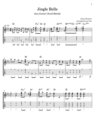 Jingle Bells (Jazz Guitar Chord Melody)