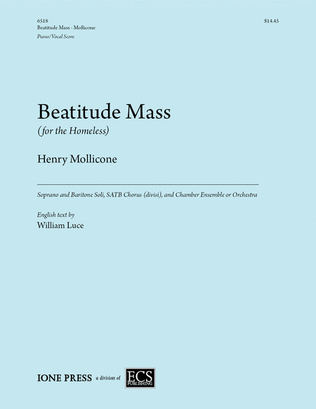 Book cover for Beatitude Mass (for the Homeless) (Piano/Vocal Score)