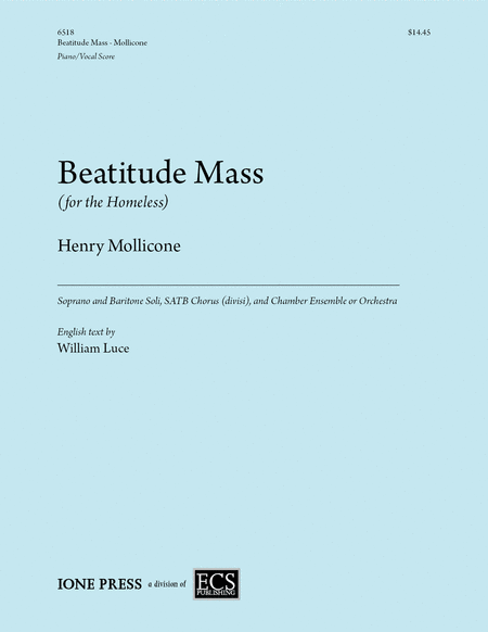 Beatitude Mass (for the Homeless) (Piano/Vocal Score) image number null