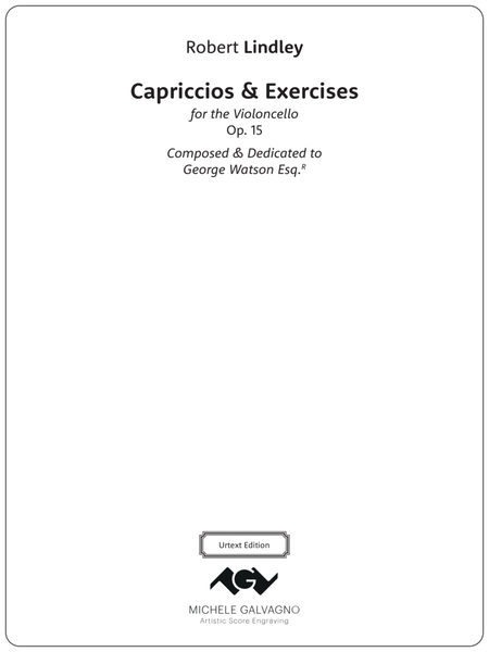 Capriccios & Exercises for the Violoncello, Op. 15 image number null