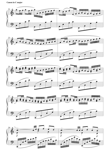 Canon in C major beautiful piano solo image number null