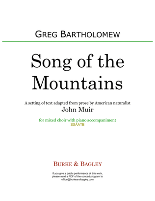Book cover for Song of the Mountains