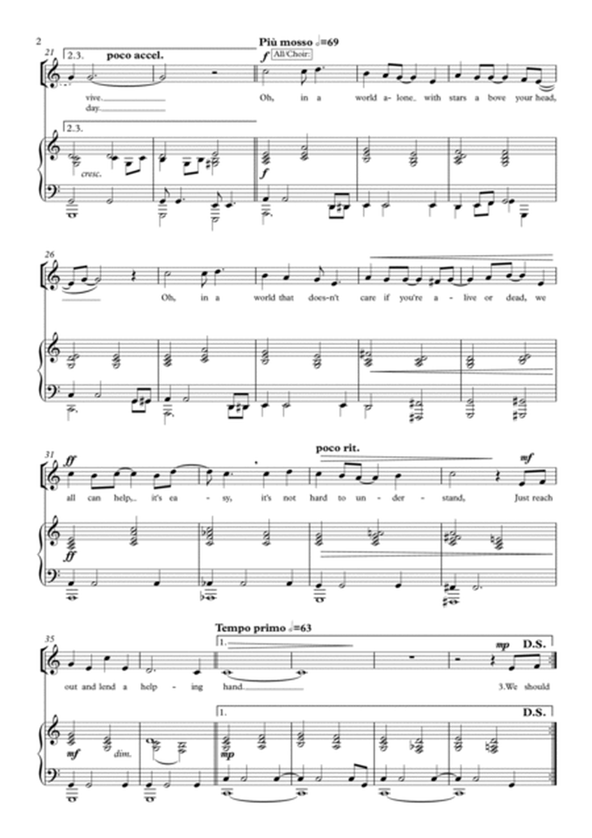 Reach Out and Lend a Helping Hand (Piano and Vocal Score) image number null