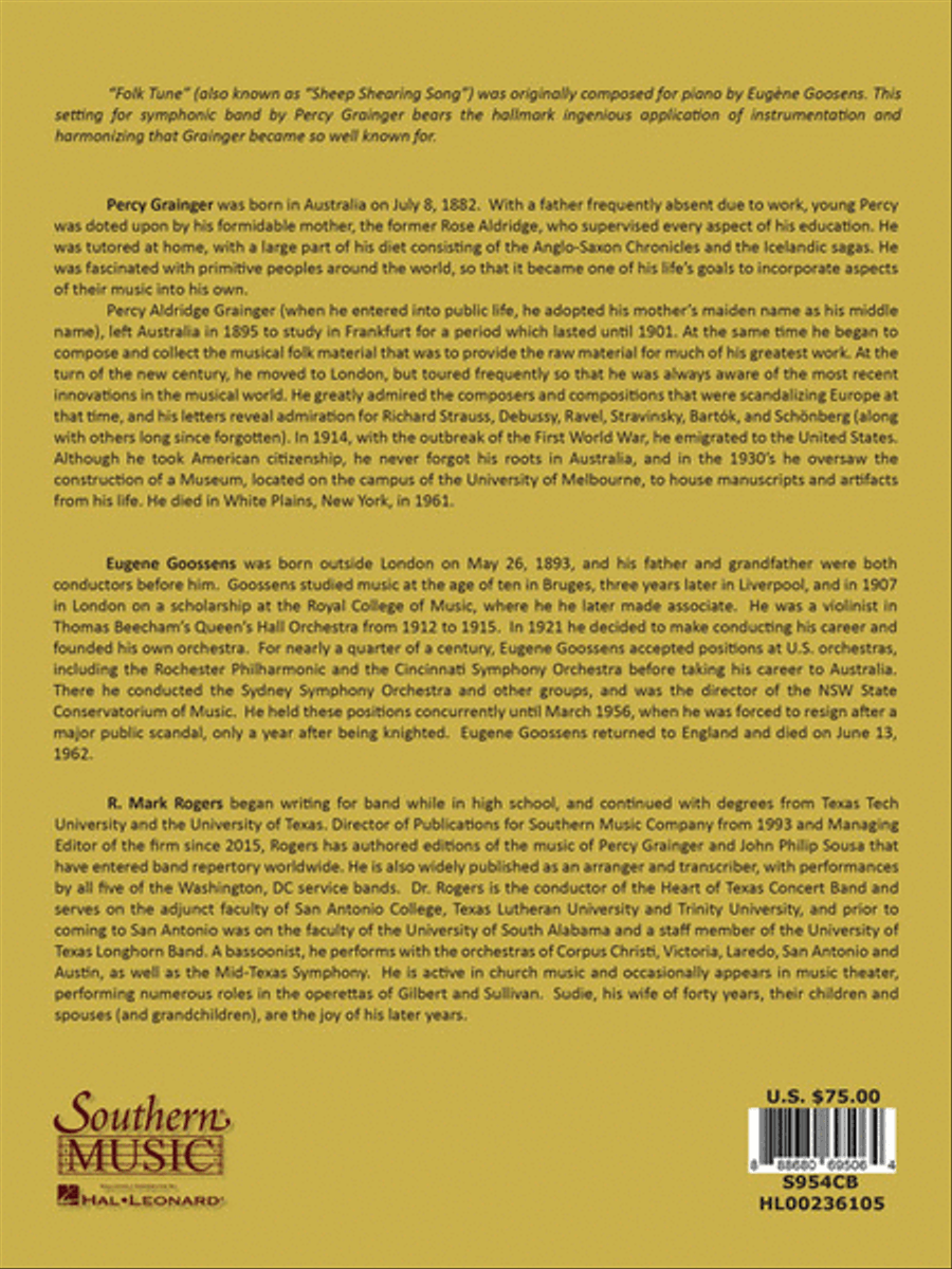 Folk Tune: Sheep Shearing Song Concert Band scores gallery preview page 5