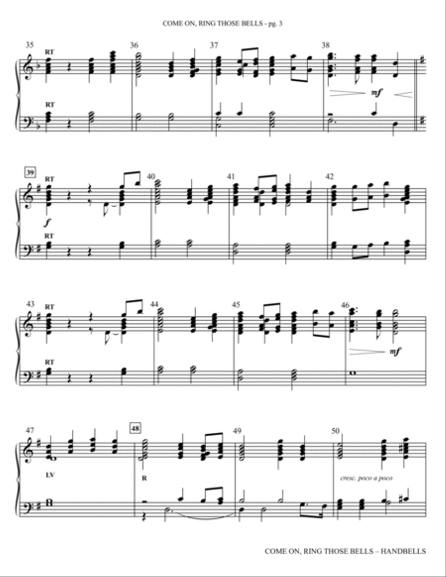 Come On, Ring Those Bells Handbell Choir scores gallery preview page 3