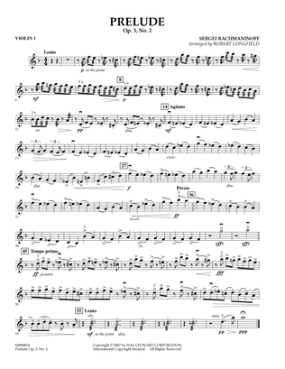 Prelude Op.3, No. 2 - Violin 1