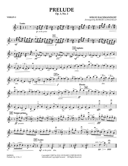 Prelude Op.3, No. 2 - Violin 1