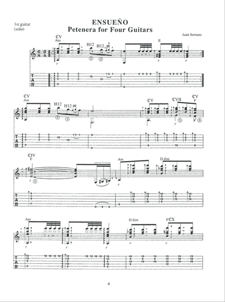 Juan Serrano - Flamenco Guitar Solos Acoustic Guitar scores gallery preview page 10