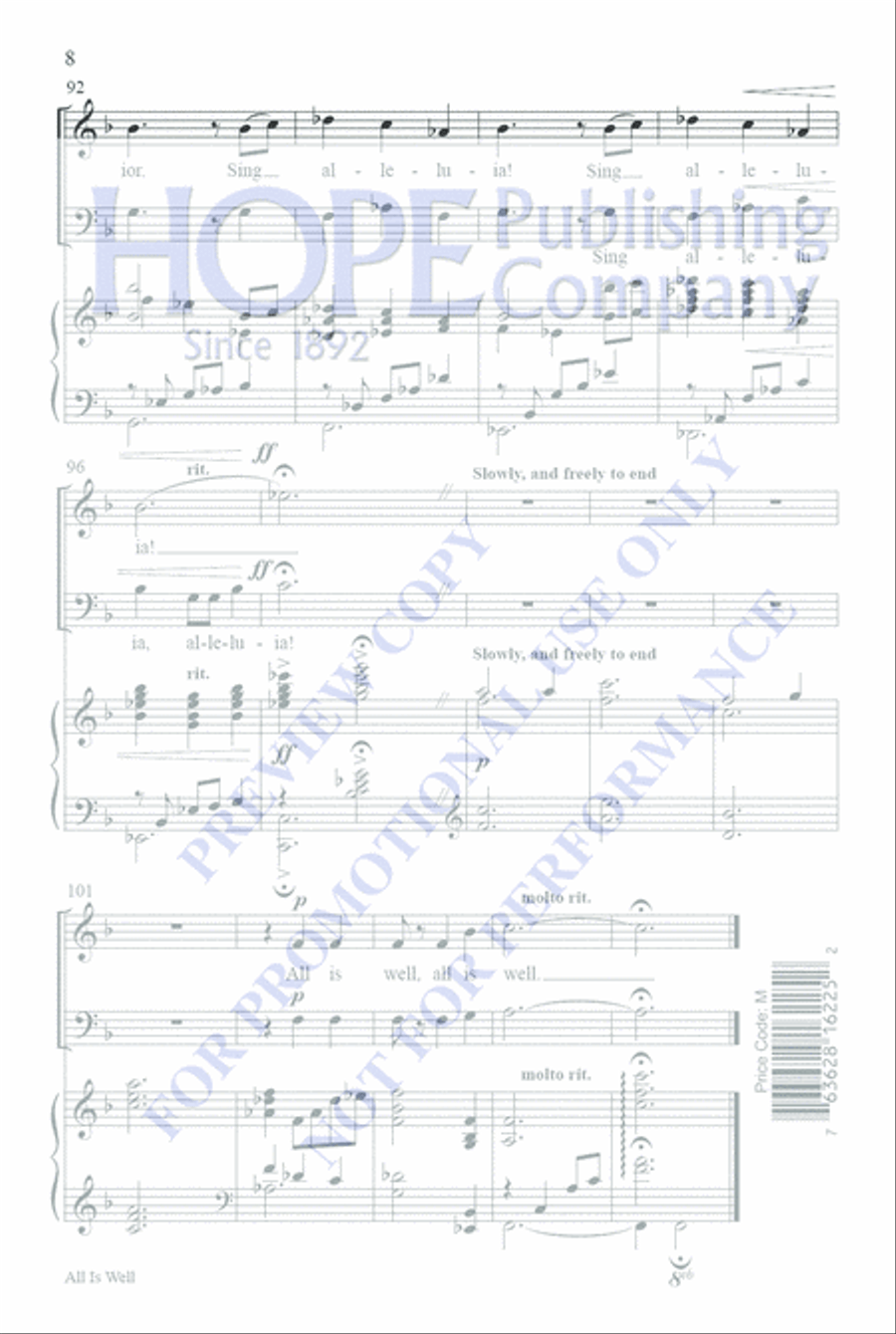 All Is Well 2-Part scores gallery preview page 8