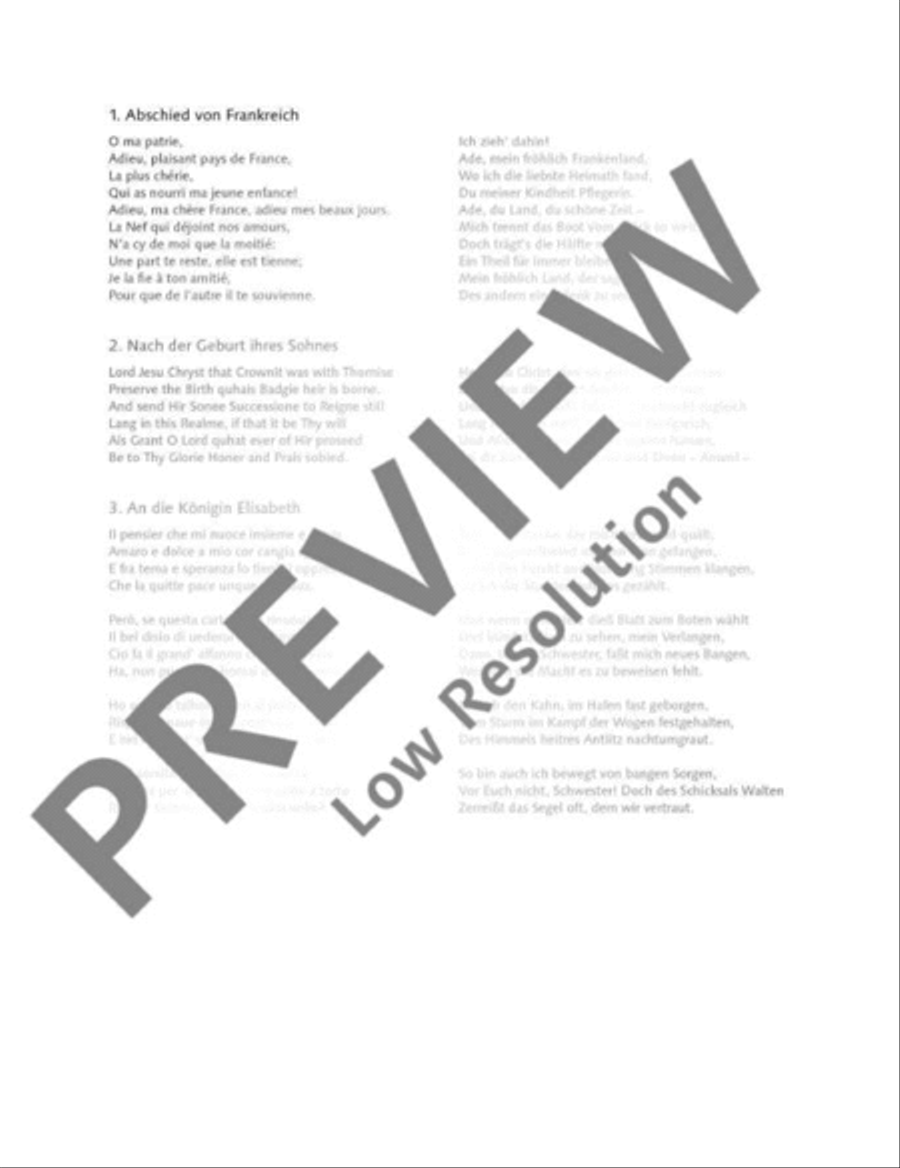 Poems of Queen Mary Stuart Soprano Voice scores gallery preview page 7