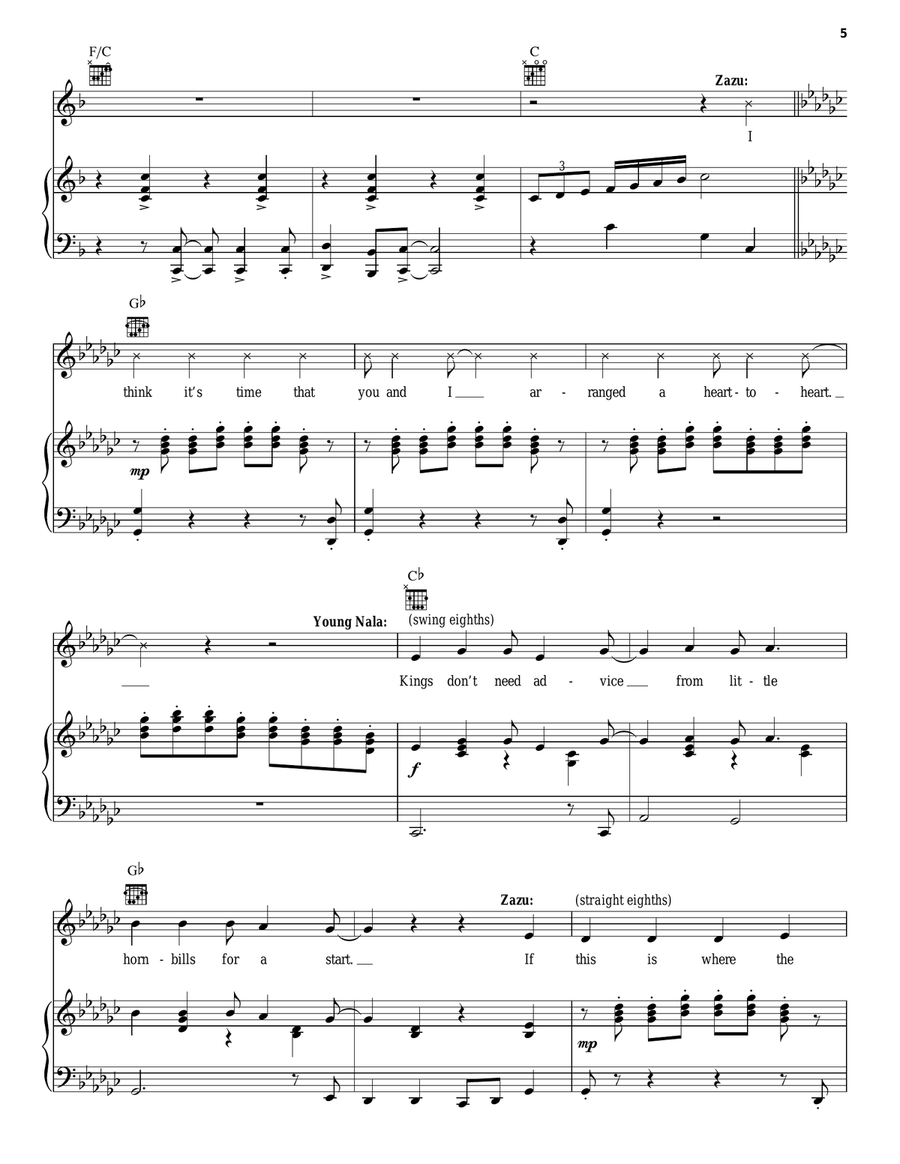 I Just Can't Wait To Be King (from The Lion King: Broadway Musical) Guitar scores gallery preview page 5