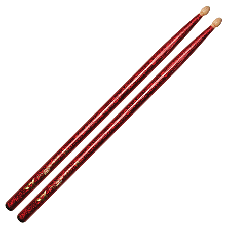 Color Wrap 5B Red Sparkle Drum Sticks