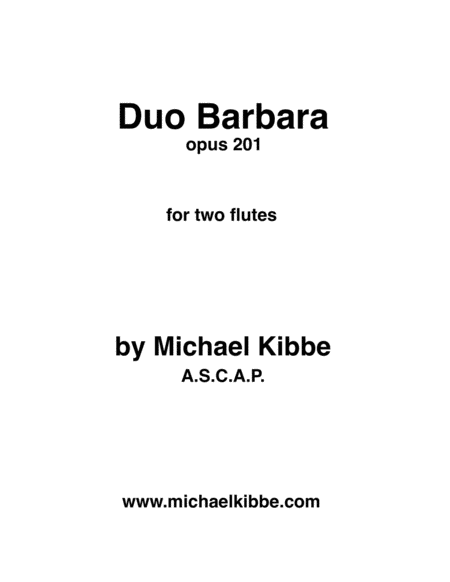 Duo Barbara, opus 201 image number null