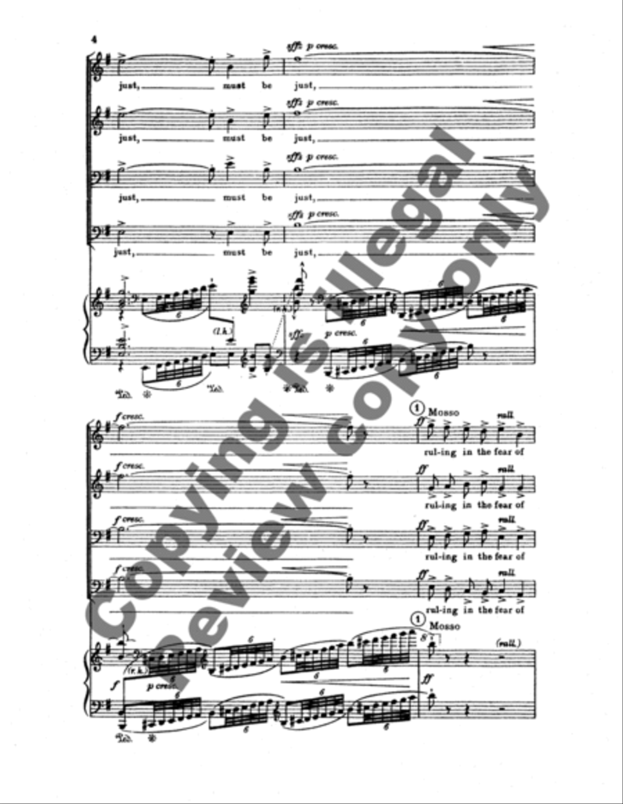 The Last Words of David (Choral Score) TTBB scores gallery preview page 8