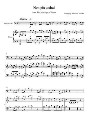 Wolfgang Amadeus Mozart - Non più andrai - The Marriage of Figaro (Violoncello Solo)