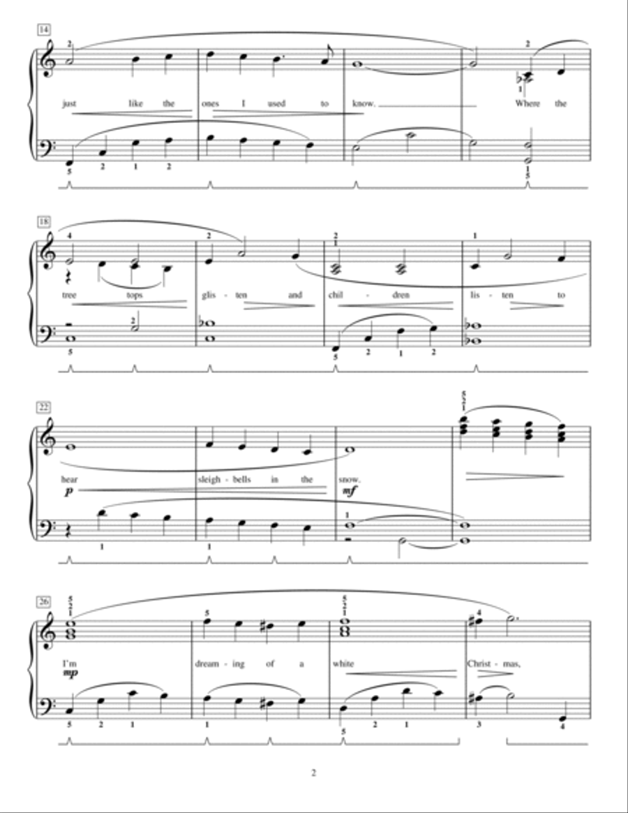 White Christmas (arr. Phillip Keveren) Piano Method scores gallery preview page 2