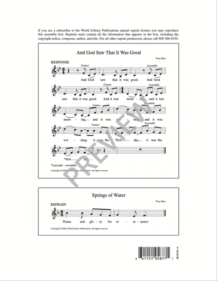 Three Paschal Responses 2-Part scores gallery preview page 3