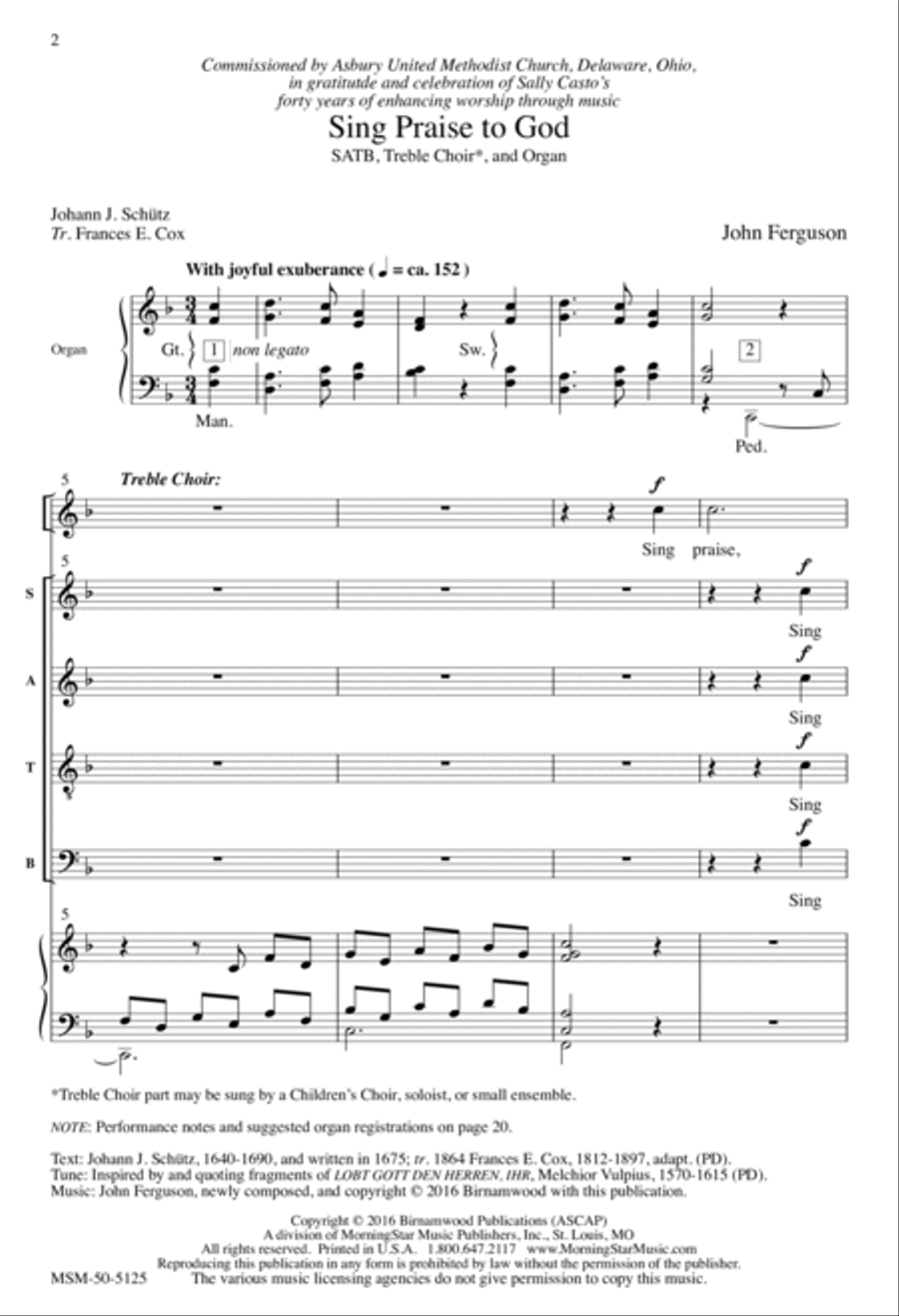 Sing Praise to God 4-Part scores gallery preview page 2