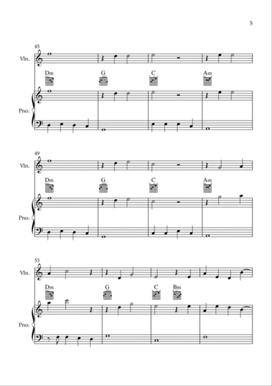 Flowers Violin Solo scores gallery preview page 5