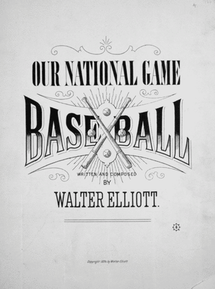 Book cover for Our National Game. Baseball