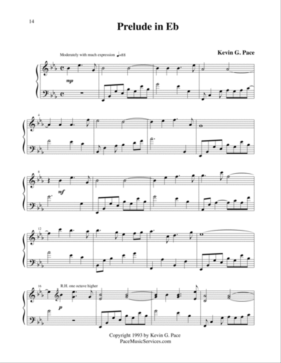 Prelude in Eb - Piano Solo Piano Solo scores gallery preview page 2