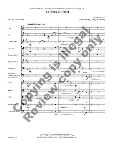 The House of David (Orchestral Score)