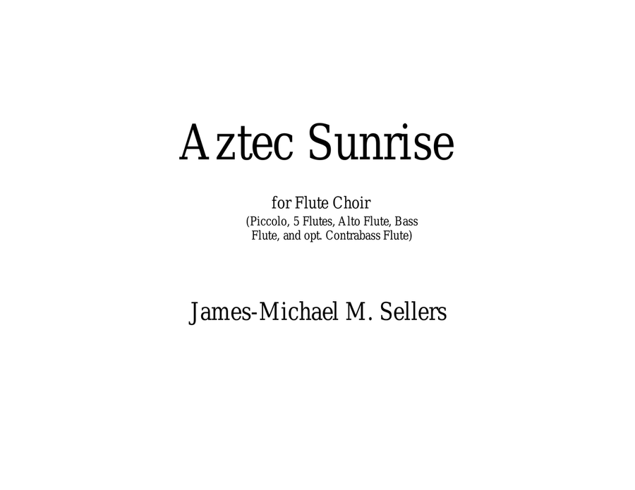 Aztec Sunrise (for Flute Choir) image number null