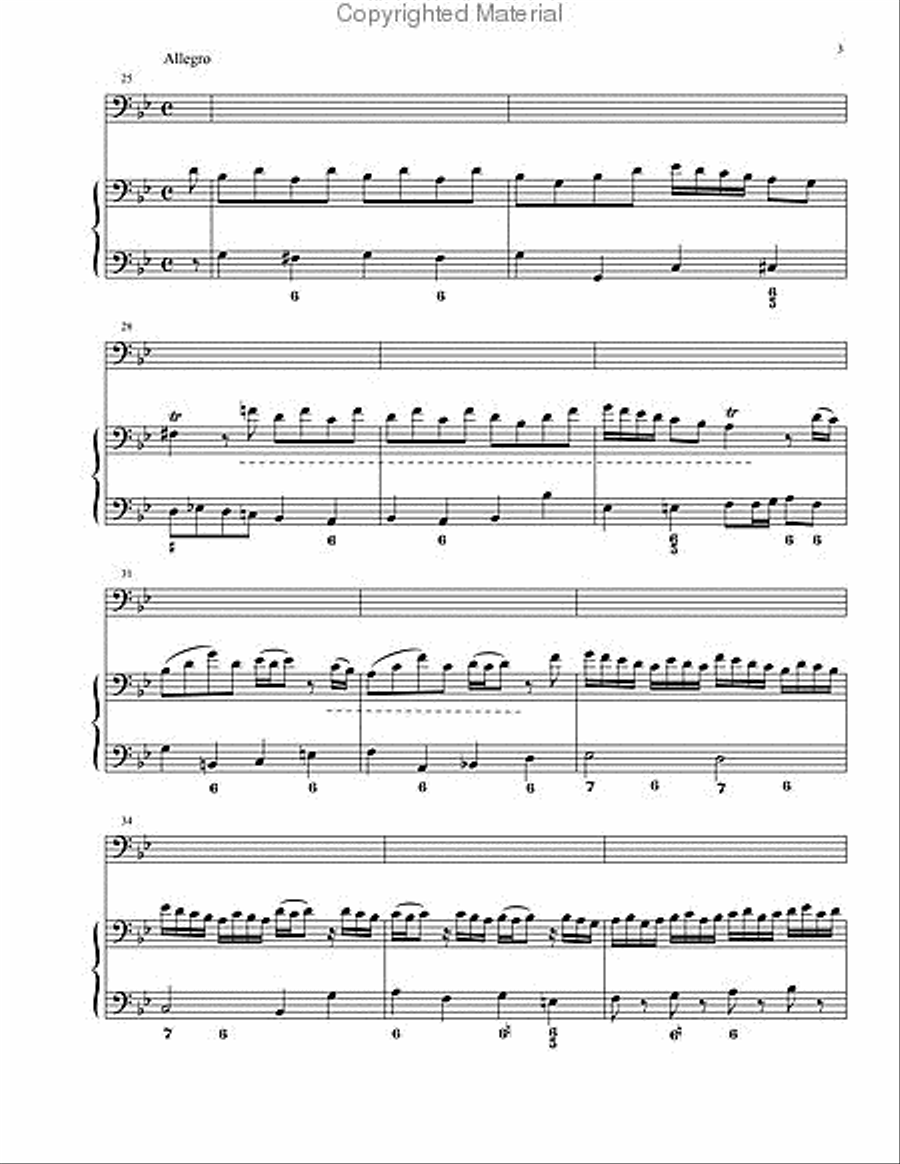 Sonatas 4-6 for Trombone & Keyboard Piano scores gallery preview page 6