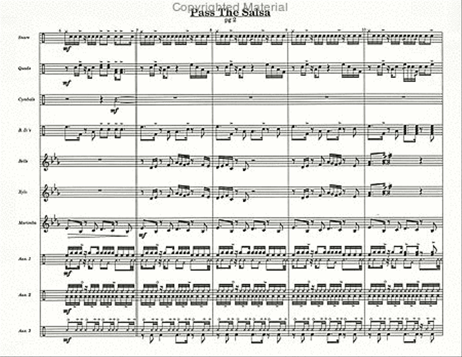 Pass The Salsa Percussion Ensemble scores gallery preview page 4