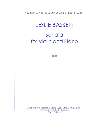 [Bassett] Sonata for Violin and Piano