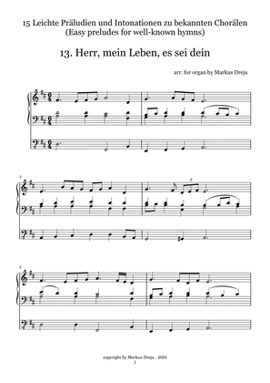 Book cover for Easy Organ Preludes - leichte Orgelpräludien | Herr, mein Leben, es sei dein - Take my life