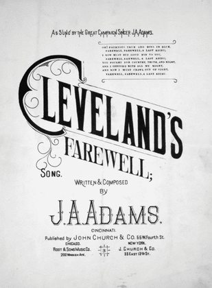 Cleveland's Farewell; Song