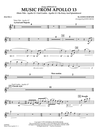 Book cover for Music from Apollo 13 (arr. John Moss) - Flute 2