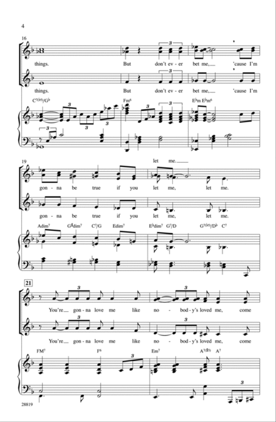 Come Rain or Come Shine Choir scores gallery preview page 3