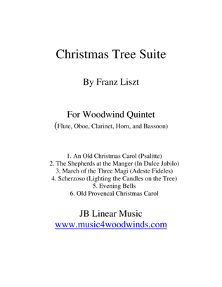 Book cover for Franz Liszt "Christmas Tree Suite" for Woodwind Quintet