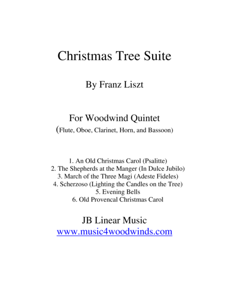 Franz Liszt "Christmas Tree Suite" for Woodwind Quintet image number null