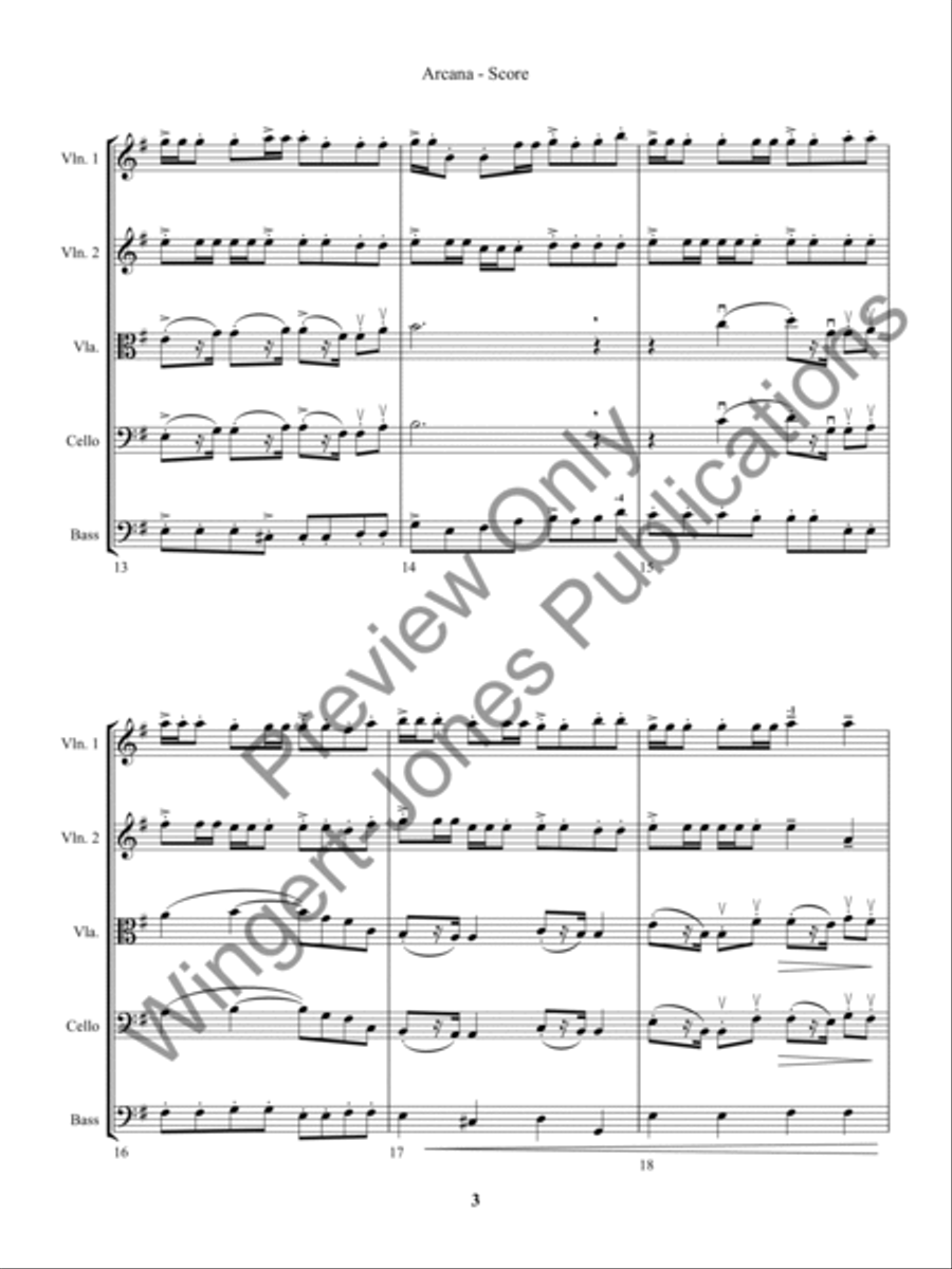 Arcana (Score) String Orchestra scores gallery preview page 6