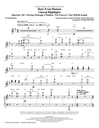 Dear Evan Hansen (Choral Highlights) - Synthesizer