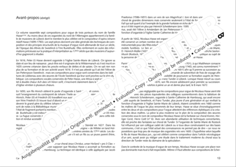Organ music of the Hasse family Organ Solo scores gallery preview page 14
