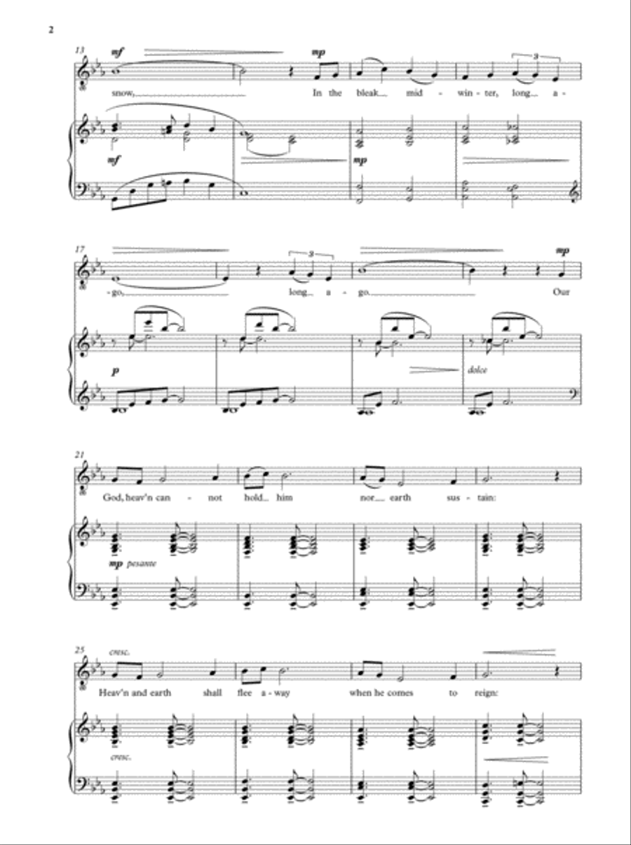 Mid-winter Mid-winter Voice Solo scores gallery preview page 2